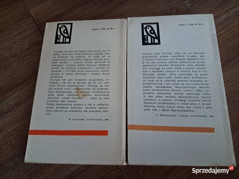 2 tomy książki z 1969r pan wołodyjowski Henryka Sandomierz