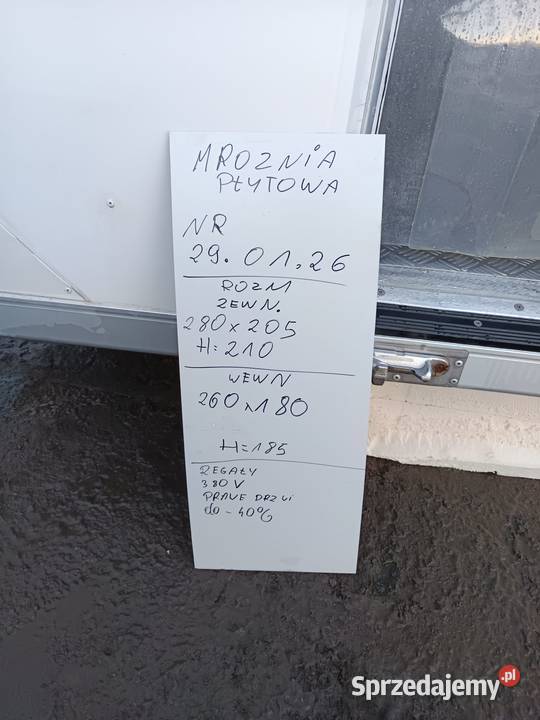 Mroźnia płytowa panelowa Limanowa
