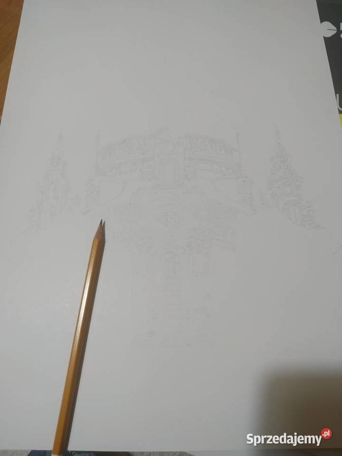 Rysunek Frauenkirche cienkopis blok tech A3 250 Warszawa