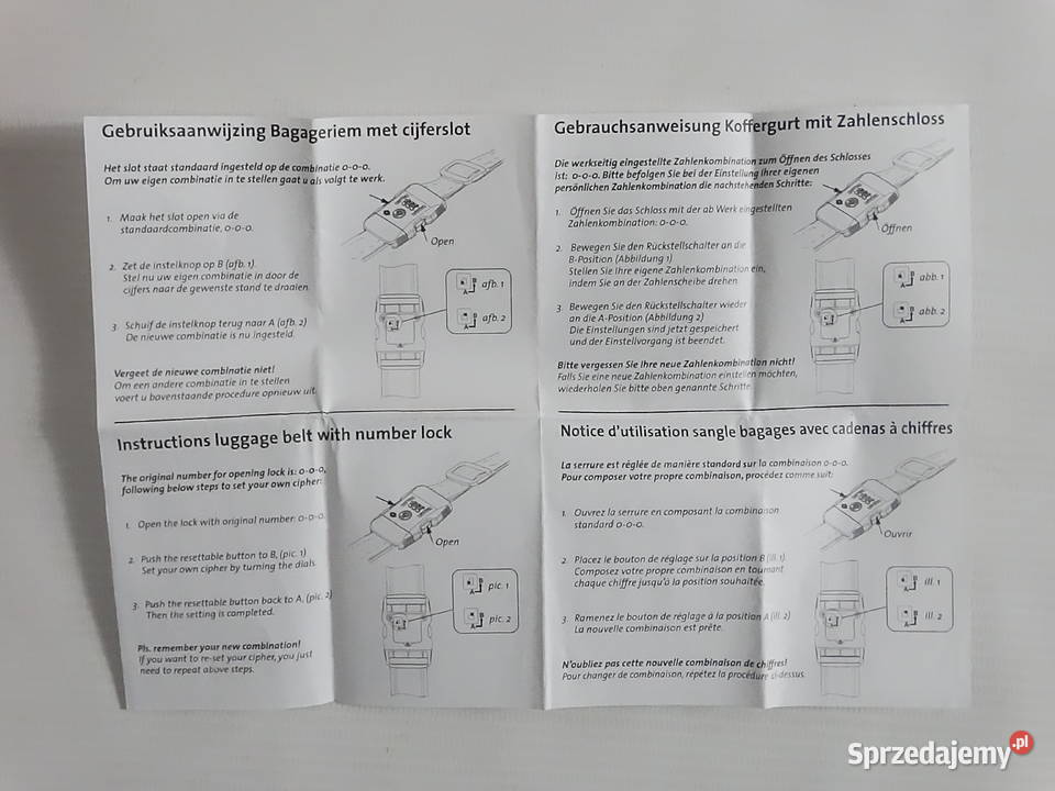 Pas do bagażu z zamkiem TSA ProIdee Pomarańczowy Biłgoraj sprzedam