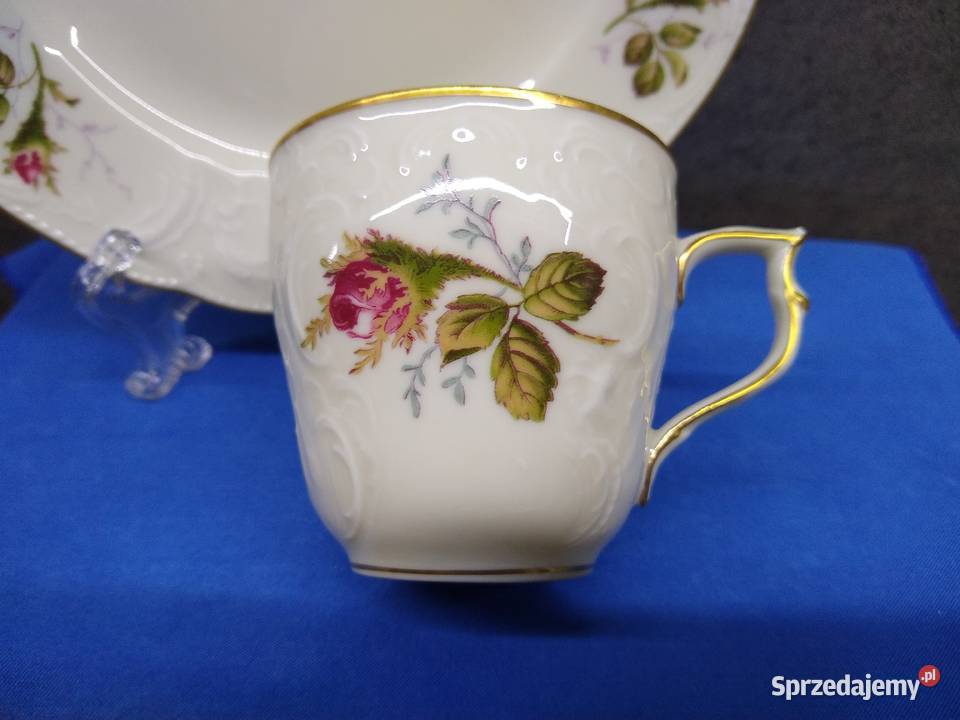 Talerzyk filiżanka Rosenthal Sanssouci róża Kalisz