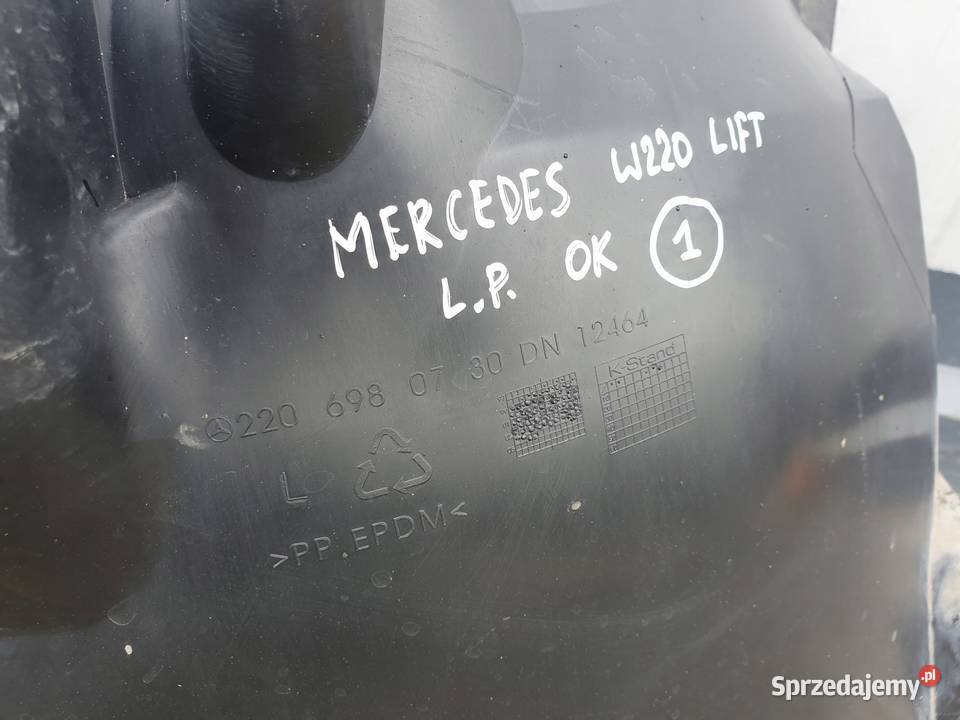 Mercedes W220 PRZEDNIE NADKOLE lewe LEWY PRZÓD osobowe Janów