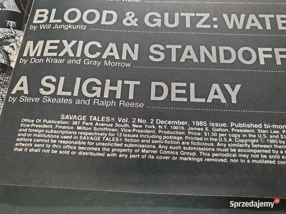 Savage Tales Marvel Magazine 1985