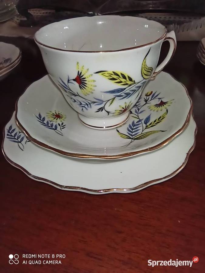 Filiżanka z talerzykiem deserowym Bone China Gdańsk
