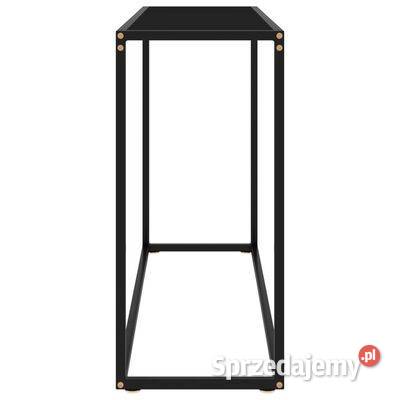 vidaXL Stolik konsolowy czarny 100x35x75 szkło Warszawa