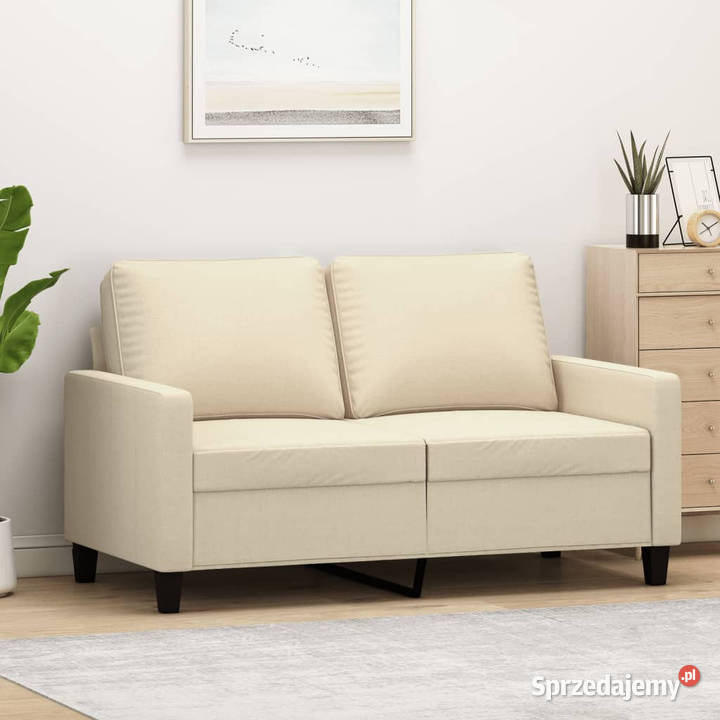 2osobowa sofa kremowa 120 tapicerowana tkaniną mazowieckie Warszawa sprzedam