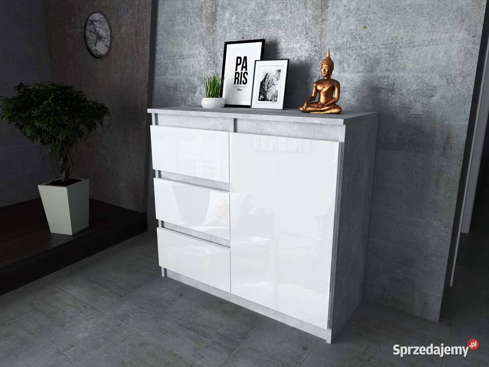 Komoda Wąska Z 3 Szufladami Nowoczesna 80 Elbląg sprzedam