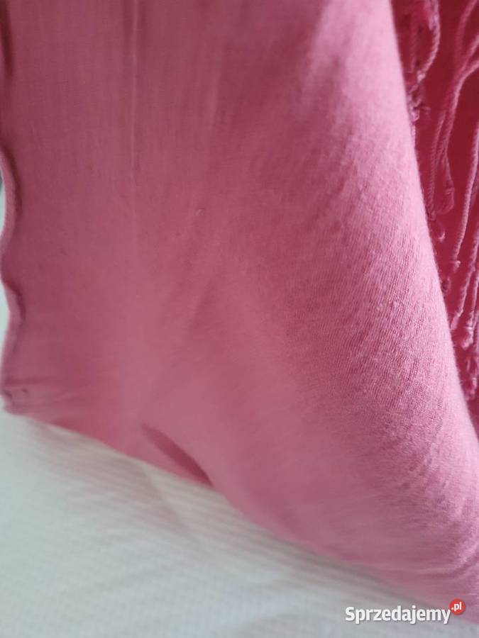 Łososiowa różowa chusta apaszka bandamka Akaru