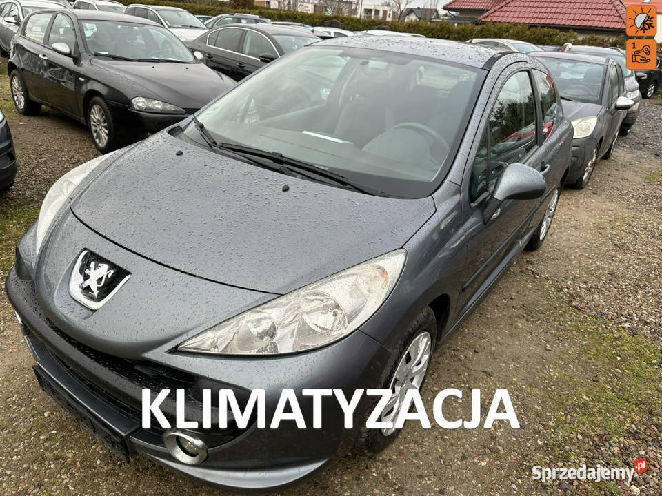 Peugeot 207 Oszczędna benzyna klimatyzacja szary 207 Wejherowo sprzedam