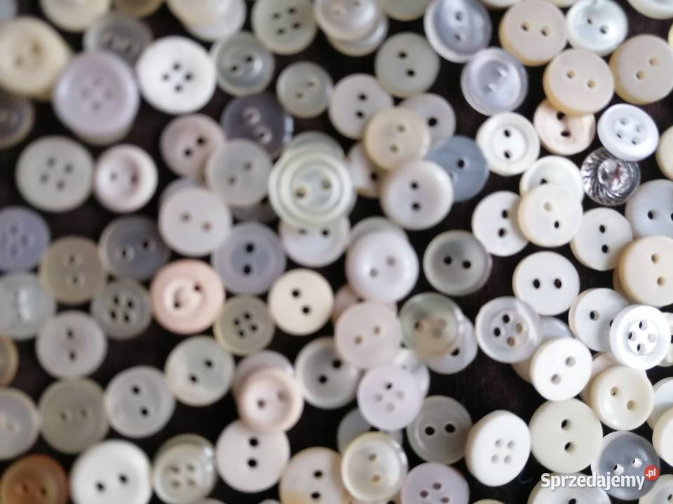 Guziki białe koszulowe 550 sztuk Łódź