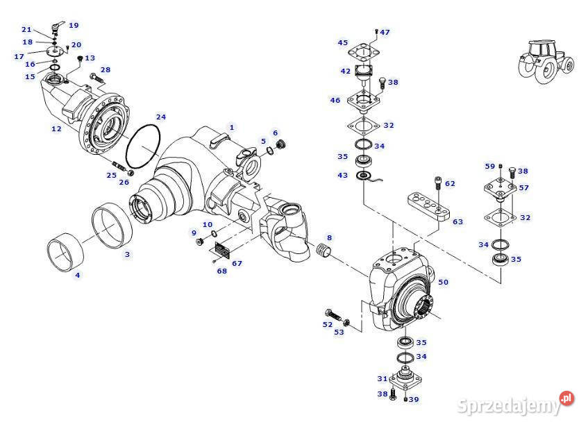 Case Holland Carraro oś przednia most 87745927 wielkopolskie Jastrzębniki