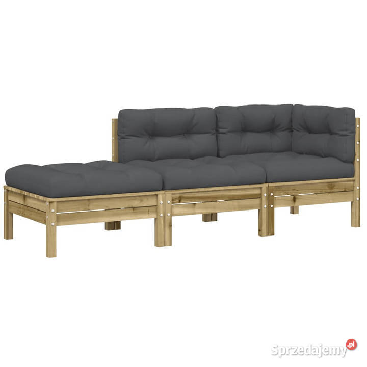 Sofa ogrodowa z poduszkami i podnóżkiem 2osobowa Warszawa