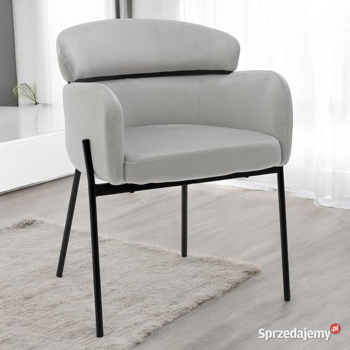 Krzesło Tapicerowane Bolzano Jasnoszare Wysyłka Tarchały Małe