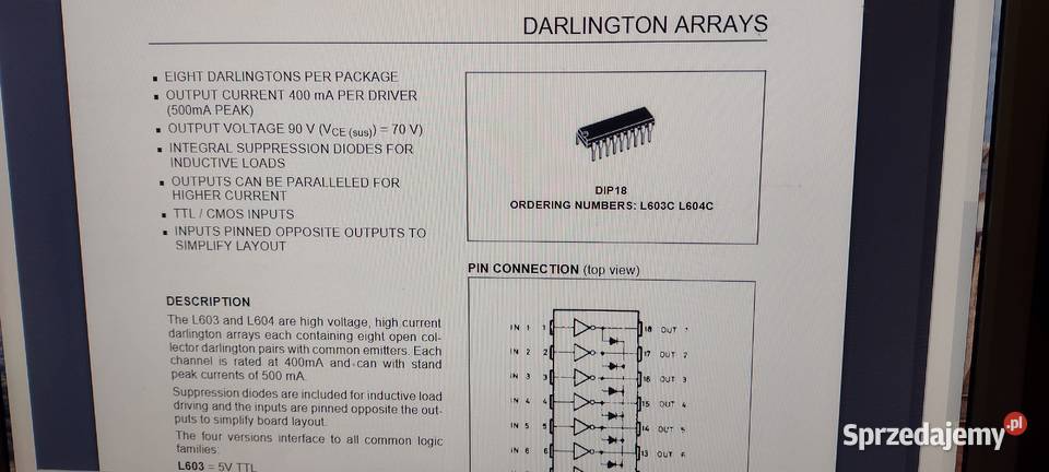 L604C ST DIP18 8xdarl90Vmax 05A oryginały Opole