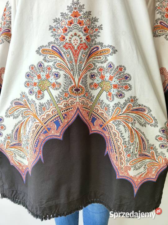 Bawełniana tunika 40 L 42 XL biała czarna wzór Szczecin sprzedam