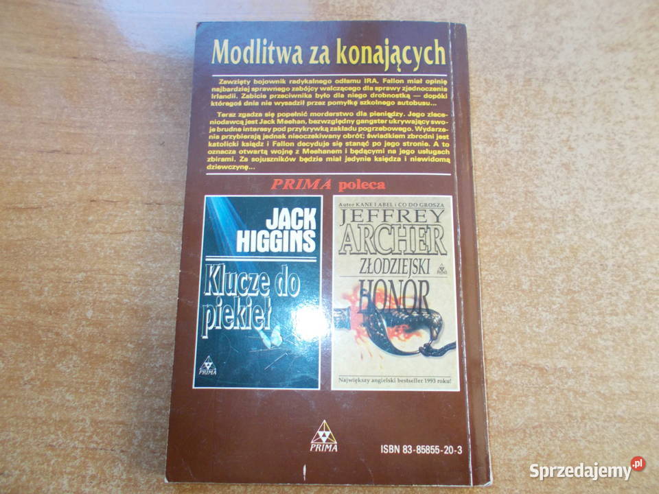 Jack Higgins Modlitwa konających opolskie Głubczyce
