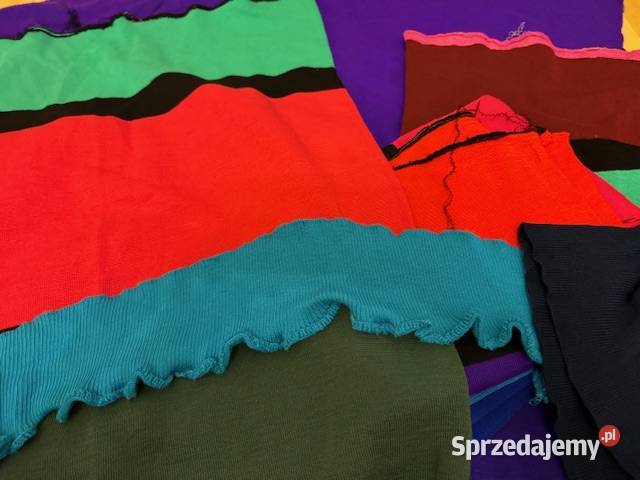 Dzianina PRL kawałki kolorowa ok 4 rękodzieło Częstochowa
