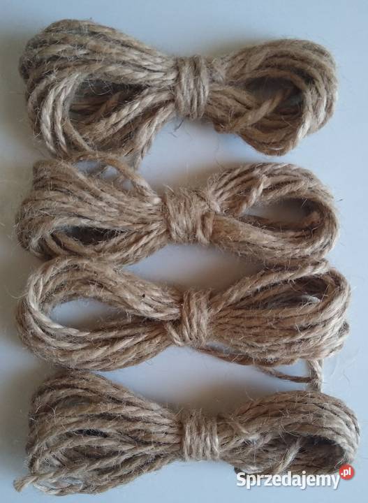Sznurek juta naturalny ozdobny 2 mm 4 x 620 Gdańsk