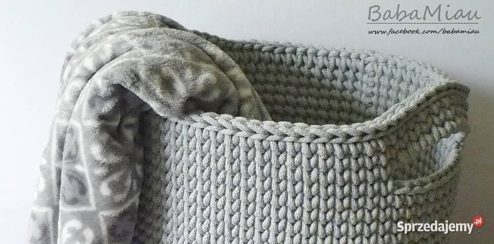 Kosz duży bawełniany handmade kolory Bydgoszcz