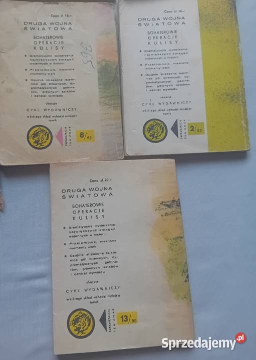 Zestaw 7 książeczek z serii Żółty Tygrys Lata Koźminek sprzedam