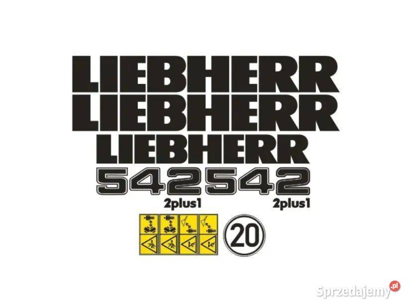 Naklejki oklejenie naklejka LIEBHERR 542 2plus1 mazowieckie Janików