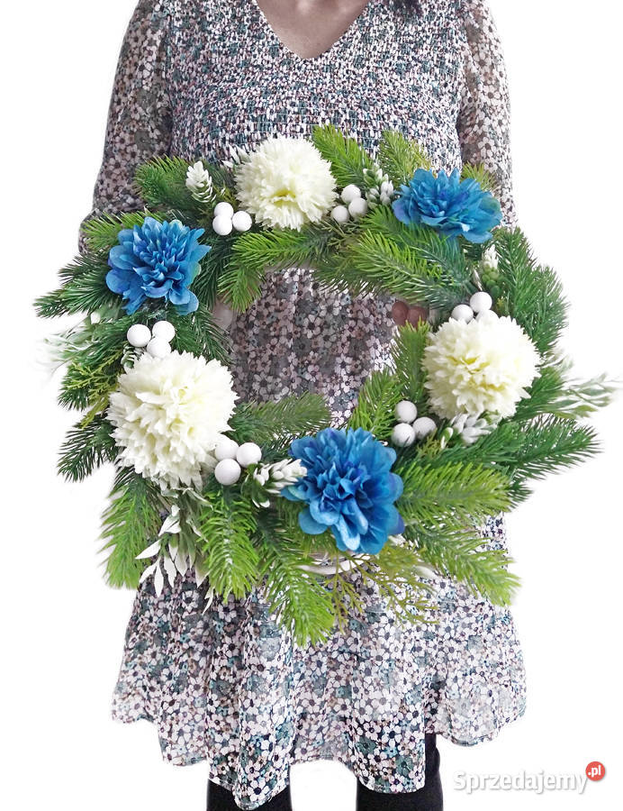 Wianek na drzwi stół komodę zimowy 30 wiklinowy Świdnica