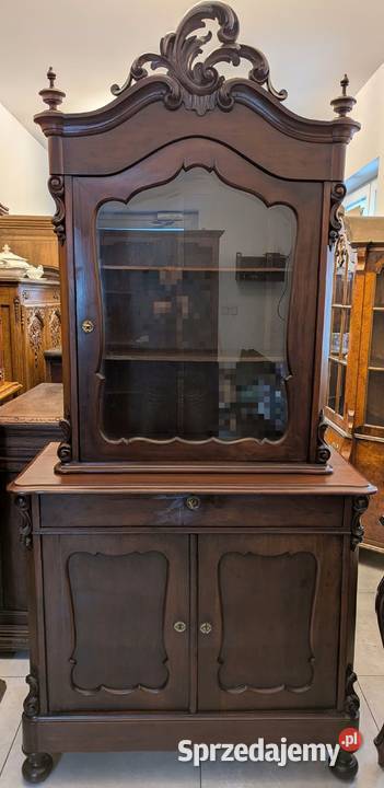 Piękny zabytkowy kredens mahoniowysklep Dąbrowa Dąbrowa Górnicza