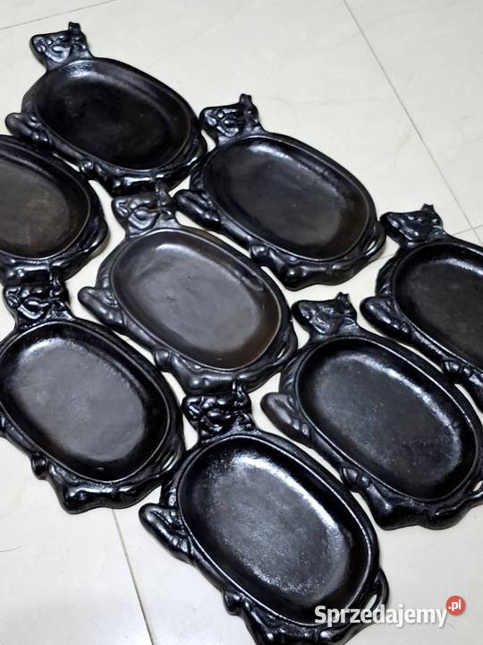 Żeliwny talerz gorący półmisek serwowanie steków Kraków