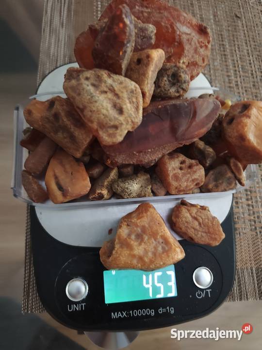 Bursztyn bałtycki 453g w tym jeden 168g Częstochowa