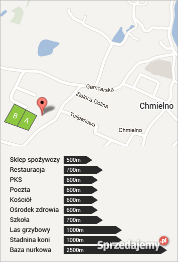 działkę budowlaną z widokiem na 3 jeziora pomorskie Chmielno