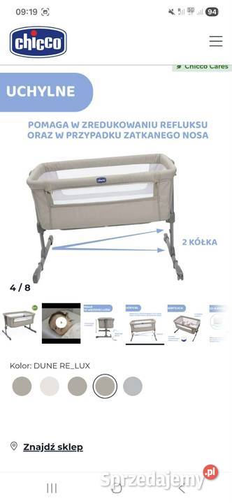 Łóżeczko dostawne Chicco Next2Me Essential lubelskie Brzeźnica Leśna