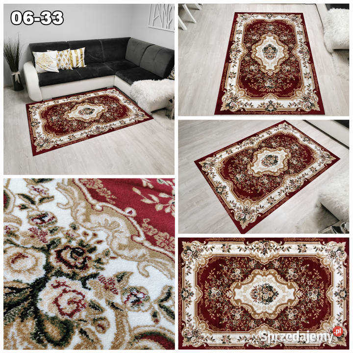 Wytrzymały dywan 200x300 zielony klasyczny 0633 podlaskie Białystok