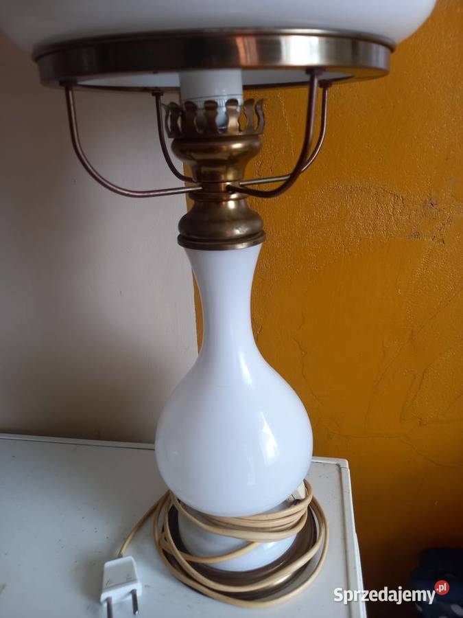 Lampa na stolik biała podkarpackie Jasło sprzedam