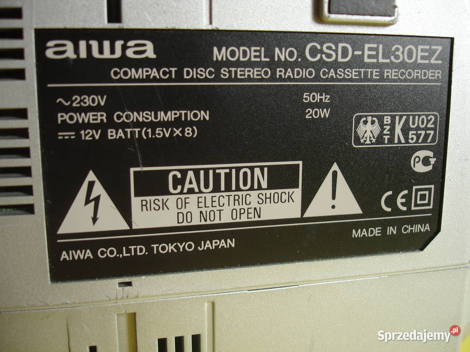 Radiomagnetofon z CD AIWA CSDEL30 Audio Zielona Góra