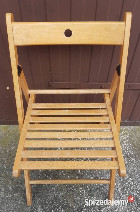 2 Krzesła Składane Drewniane JASIENICA Jafameg i wielkopolskie Golina sprzedam