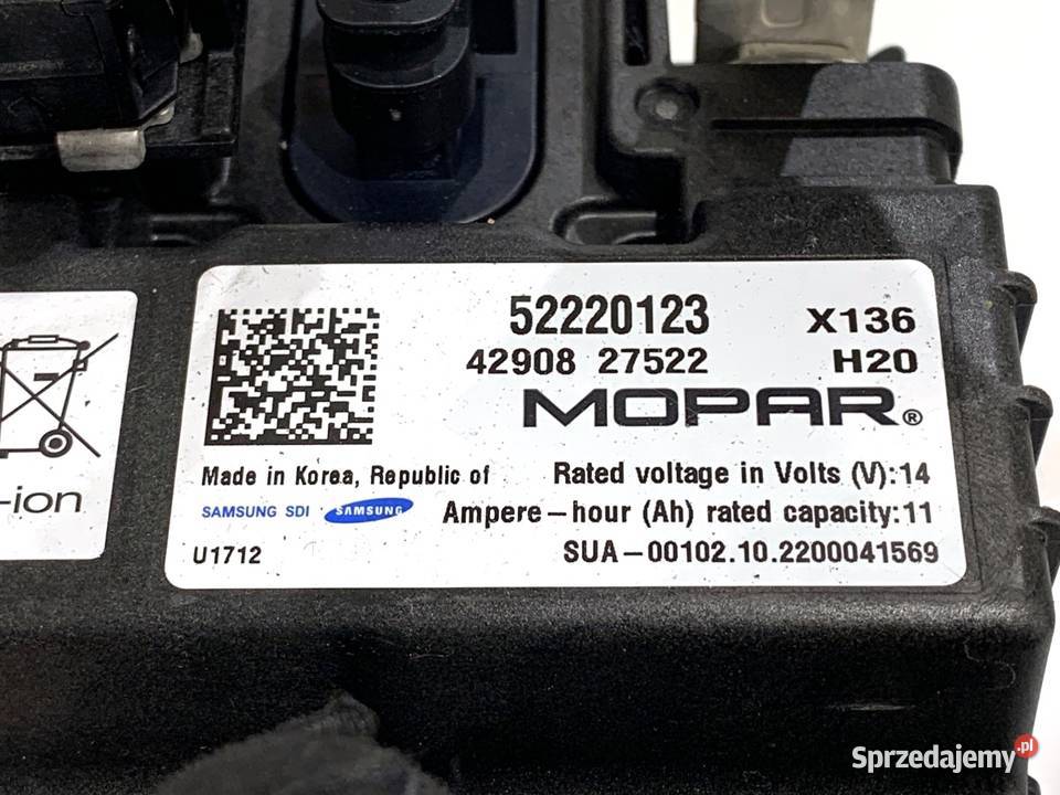 BATERIA HYBRYDA FIAT 500 52220123 10 69 osobowe
