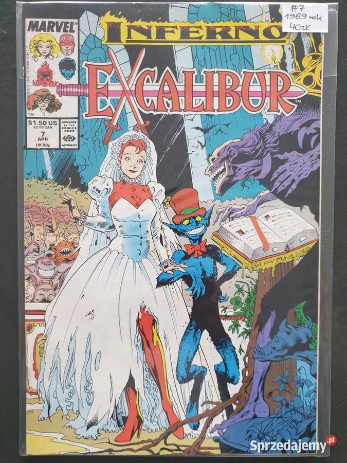 Excalibur 7 komiksów Marvel USA 1989 Gdynia