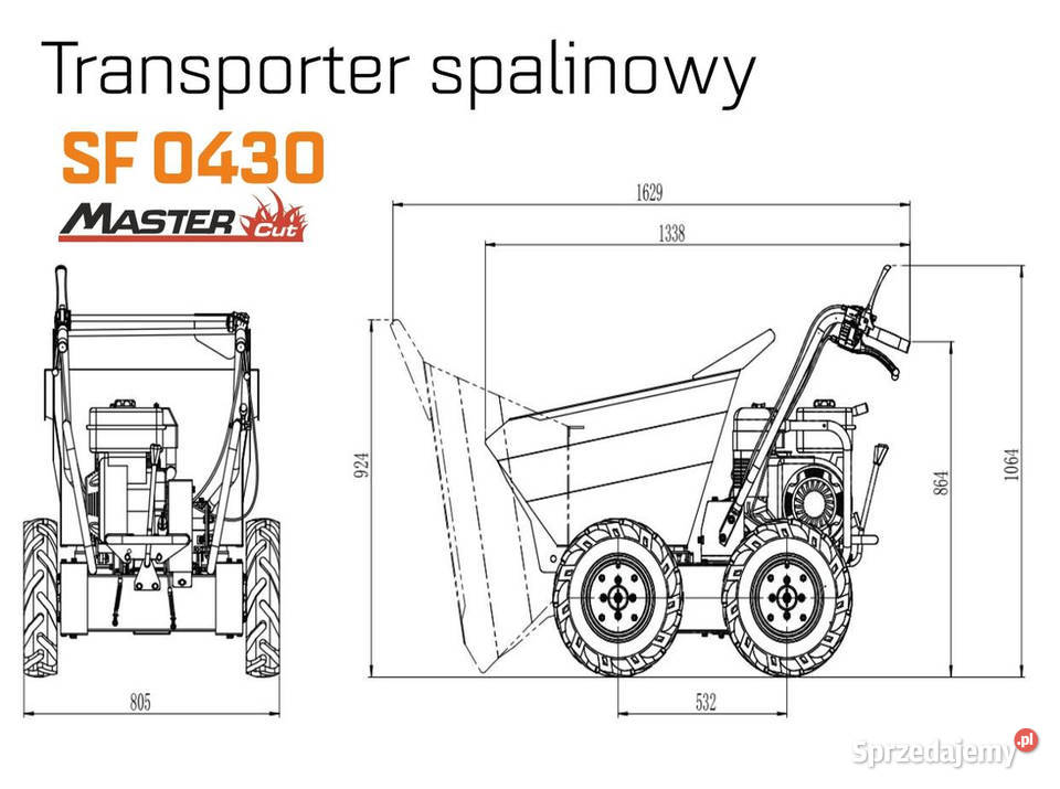 MASTERCUT SFD0430 WOZIDŁO TRANSPORTER BUDOWLANY Opalenica