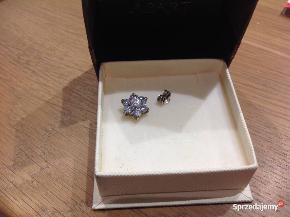 Srebrny Kolczyk do Uszu Cyrkonie Srebro pr 925 Nowa Sól sprzedam