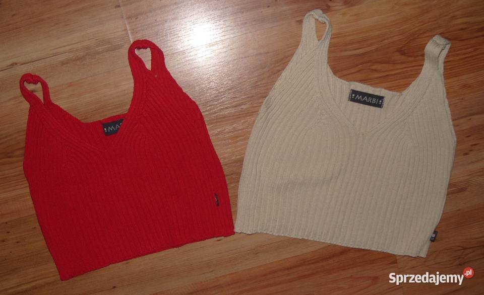 2 krótkie bluzeczkiSweterki na ramiączkach Rawicz sprzedam