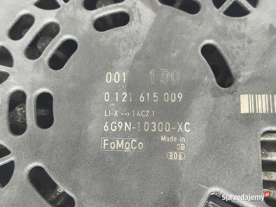 ALTERNATOR Ford Focus S 20 TDCI 0121615009 Układ elektryczny, zapłon Chełm