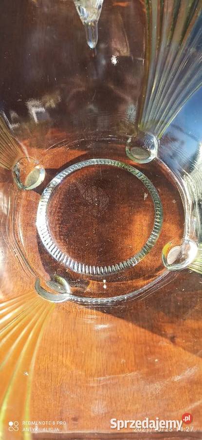 Misa Patera na 4 nóżkach owocarka szkło Gdańsk