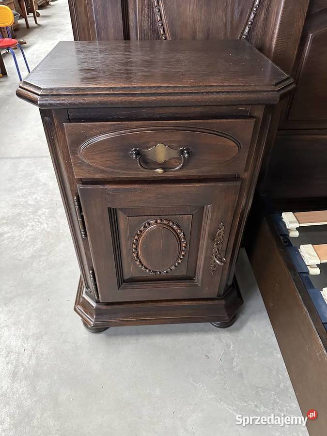 Masywna dębowa sypialnia łóżko 160 szafki komoda Sławoszewek