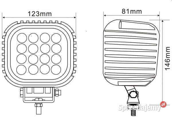 Lampa robocza LED kwadratowa 48W 4000 lm 1030V małopolskie