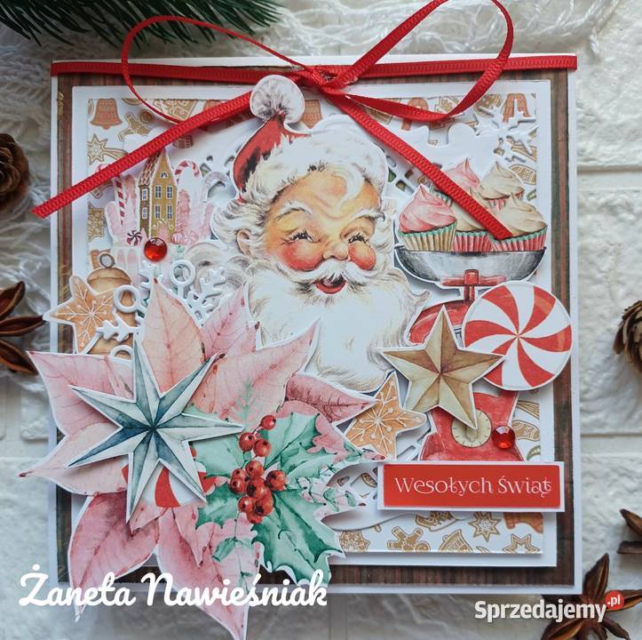 Boże Narodzenie kartki świąteczne hand made Mszana Dolna sprzedam