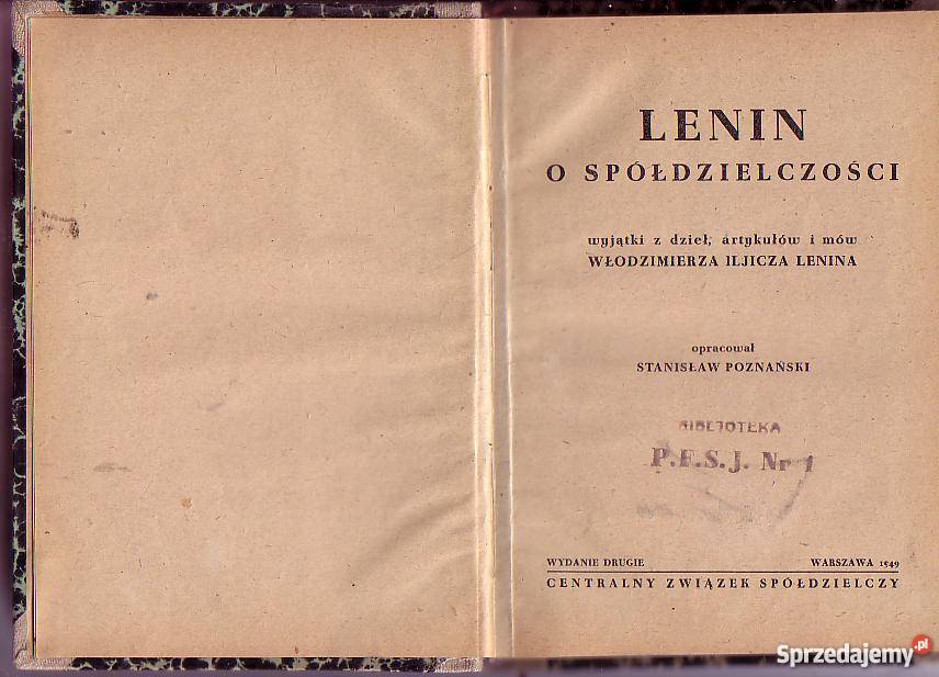5677 LENIN O SPÓŁDZIELCZOŚCI WYJĄTKI Z DZIEŁ ART Czyrna