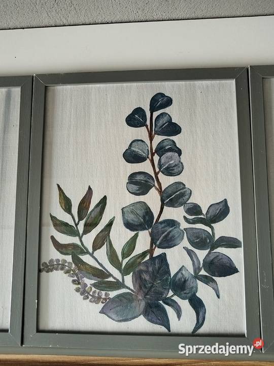 Obrazki ręcznie malowane w antyramach 3226 Szczecin sprzedam