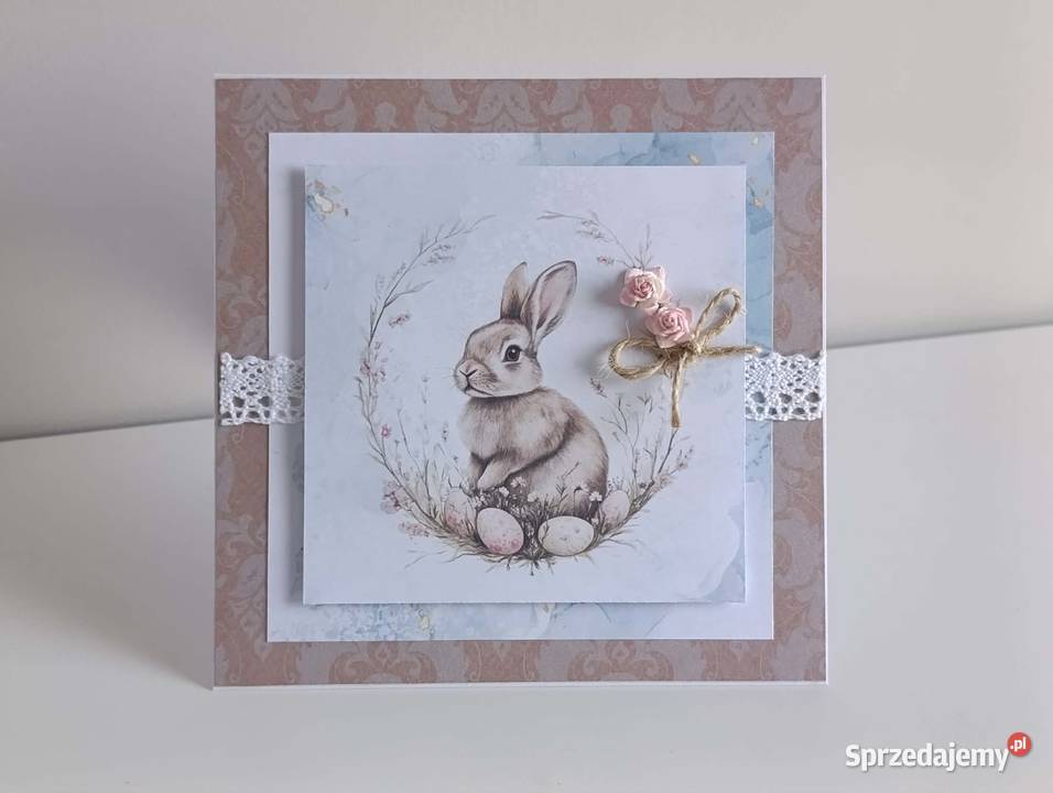 Kartka ręcznie robiona Świąteczna Wielkanoc 6