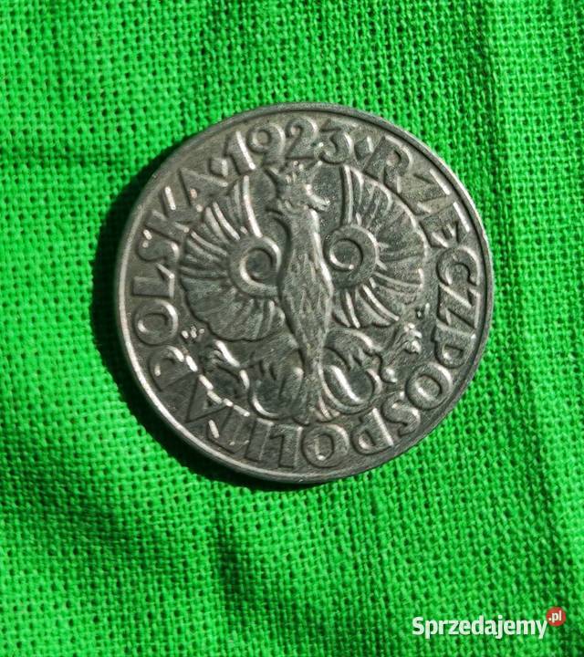 Moneta 50groszy 1923 Polska Piłsudski Szczecin