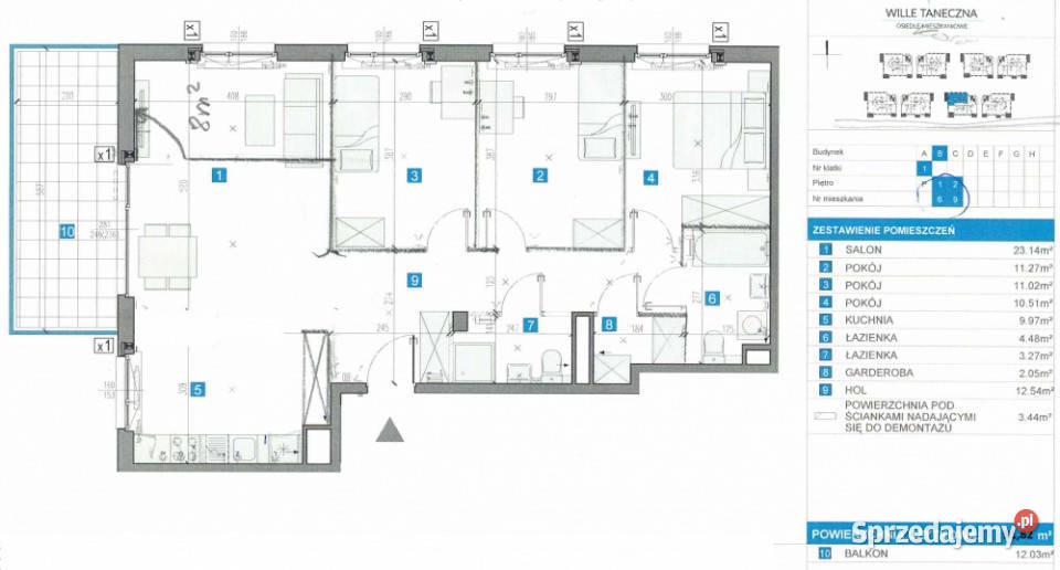 5pokojowy apartament Osiedle Wille Taneczna II Warszawa